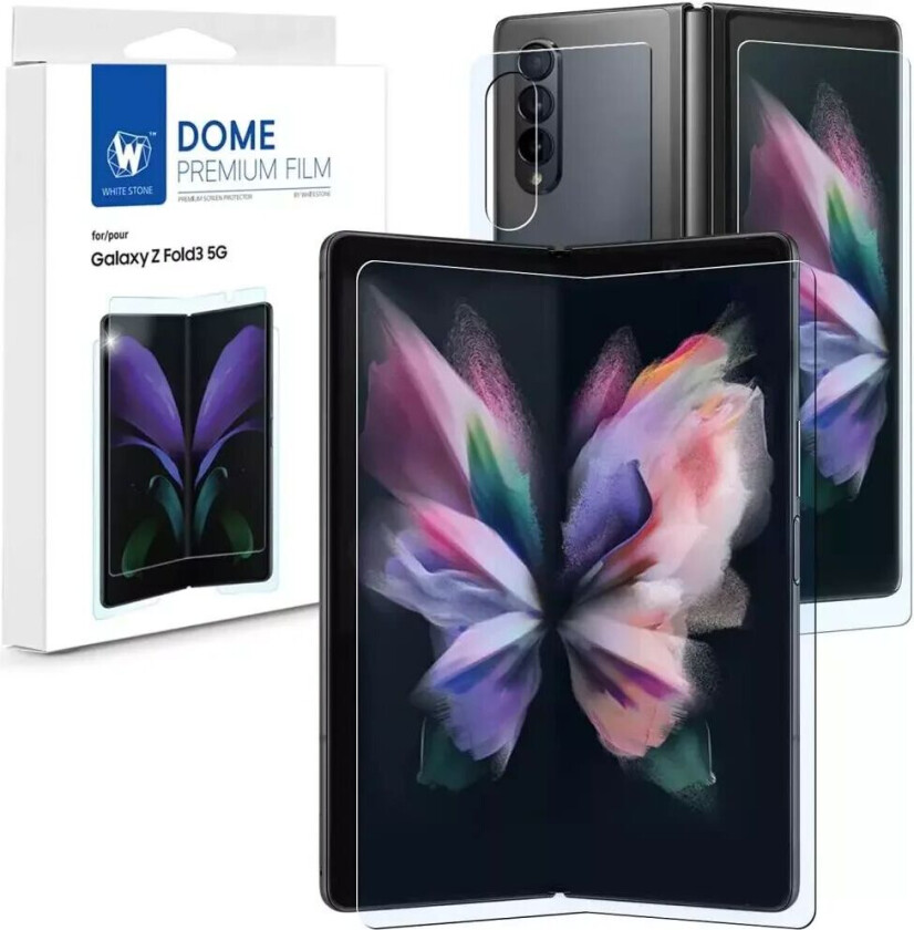 Samsung Galaxy Z Fold3 (5G) Dome Premium Skjermbeskytter Komplett Sett - Case Friendly