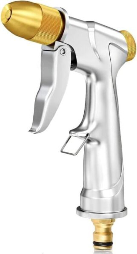 Vannpistol i metall for hagearbeid og bilvask, robust og holdbar