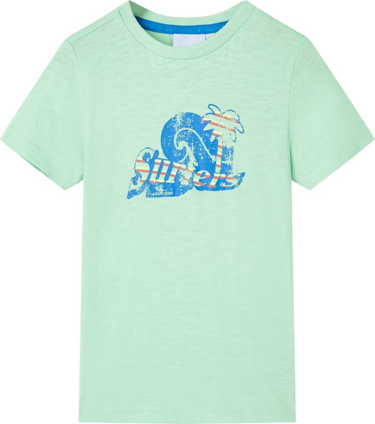 T-skjorte for barn lysegrønn 128