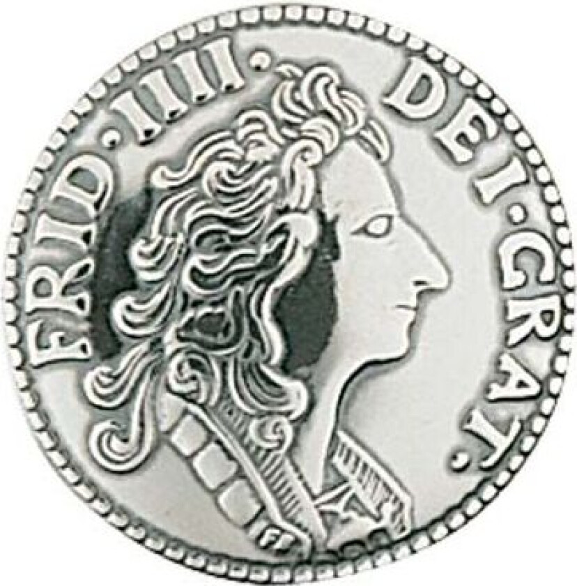 Bilde av Myntknapp i 830 oksidert sølv, 19 mm