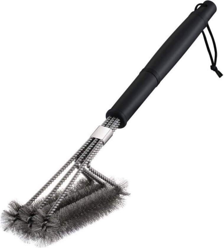 1 stk. grillbørste i metall og PP, rengjøringstilbehør for gass, kull, griller (43,5 cm)