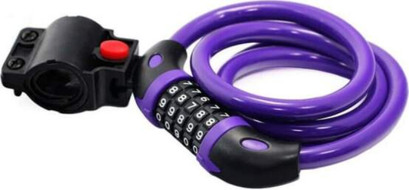 Sykkellås, sykkellås lang 120 cm x 12 mm, kabeltyverisikring