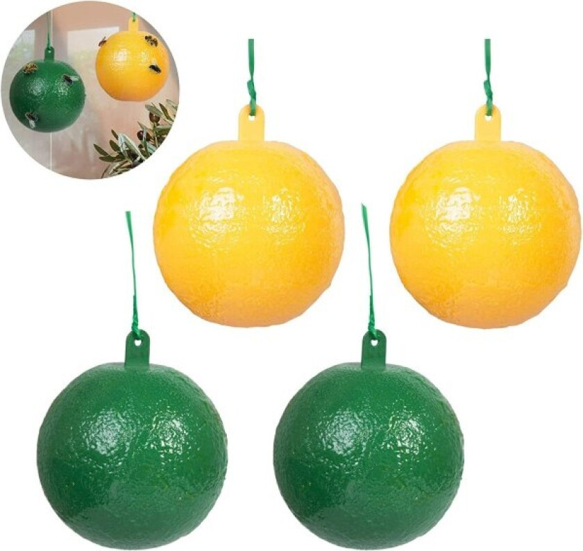 4 stk fruktflue skadedyrfelle hengende fluefelle flueball flueball for utendørs hage hjem