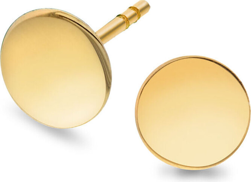 , Øredobber i 585 gult gull flate