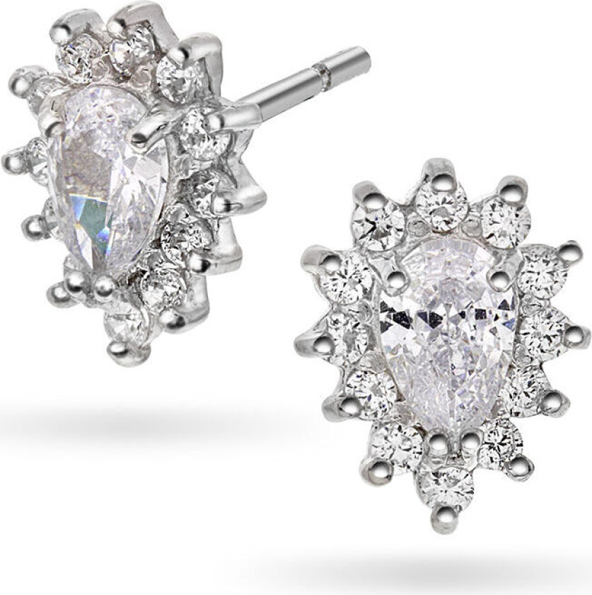 , Øredobber i 925 sølv med zirkonia