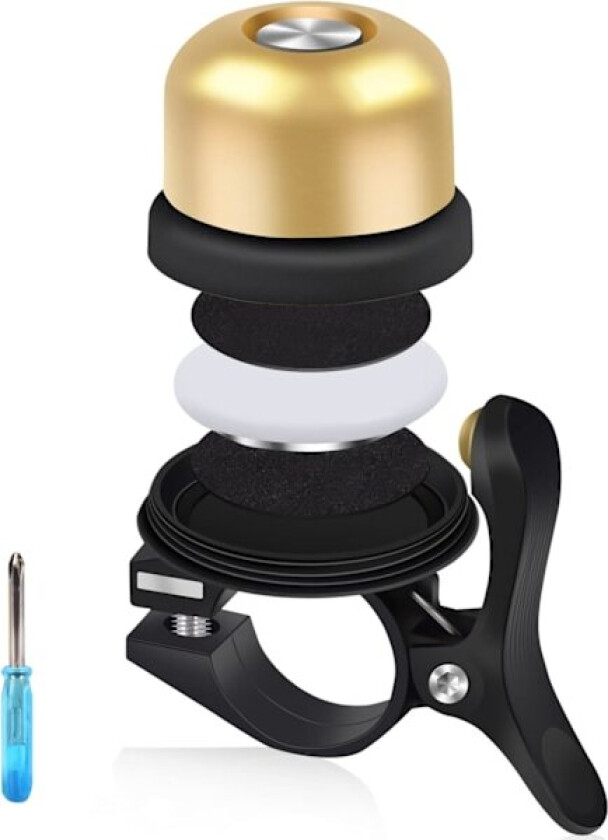 Sykkelbjelle for AirTag, sykkel AirTag-holder med tyverisikring for landeveissykkel, terrengsykkel, med skrutrekker (uten Airtag)