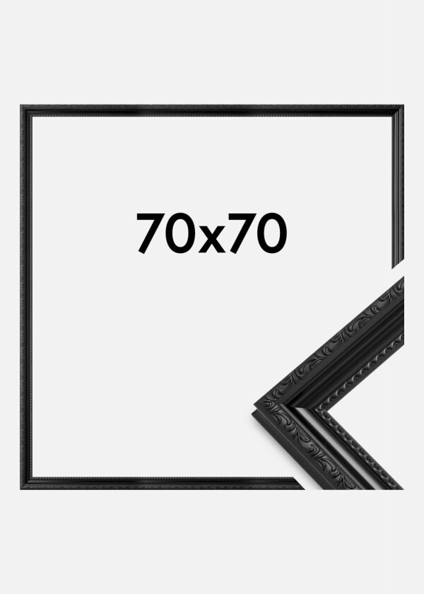Ramme Abisko Akrylglass Svart 70x70 Cm