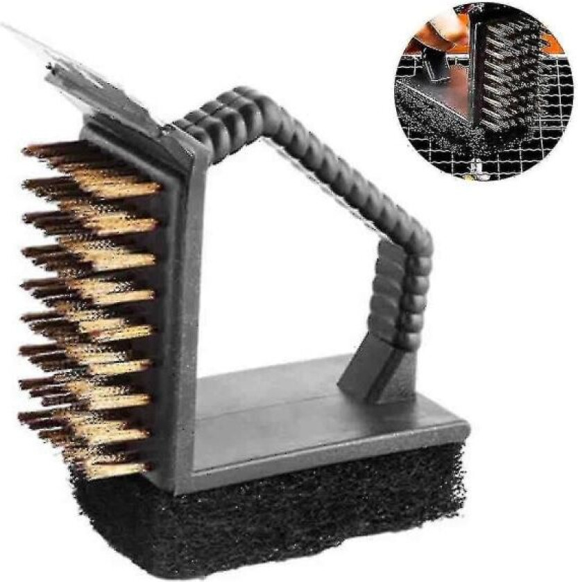 Grillbørste og skrape, løse og utskiftbare små stålbørster Sikker, ingen rengjøring - for en