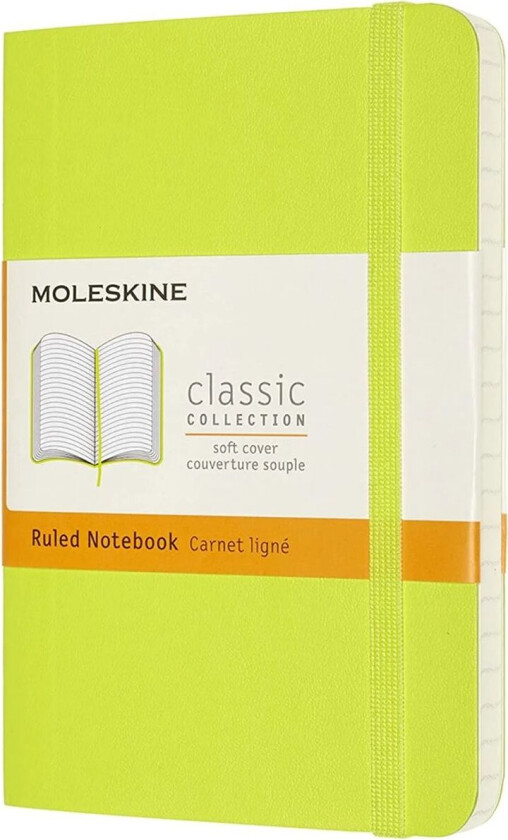 Notatbok Soft P Linjert Lemon Green