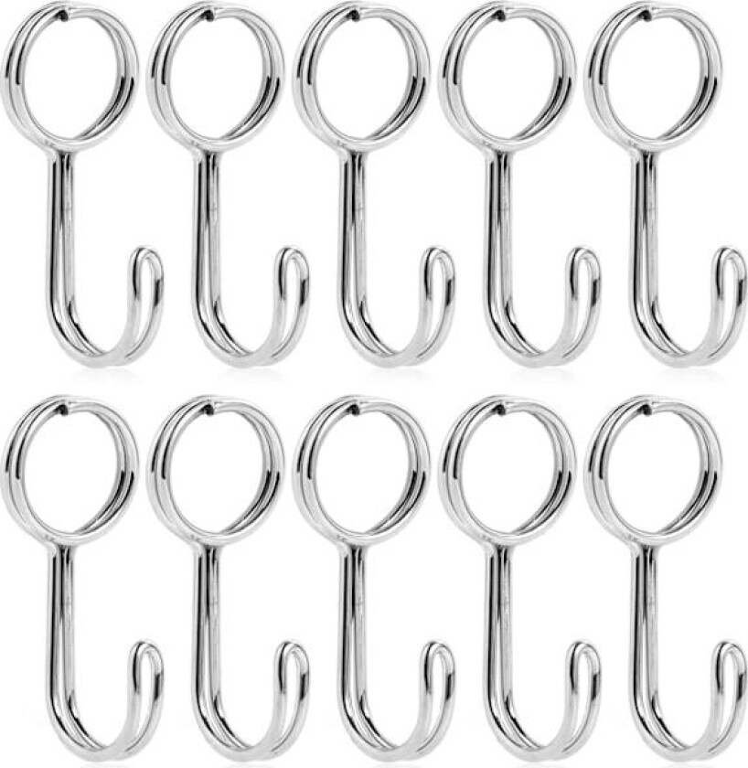 10 Spiral Kroker, Universal Krok Kan Kombineres Med Elastisk Tauestropp Bungee-Snord, DIY Spenningskrok for Bassengtrekk Henger Bagasje Sykkel Motorsykkel