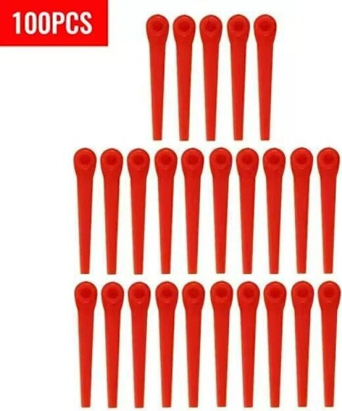 100x Plastkniver Reservekniver til Jardina Gresstrimmer