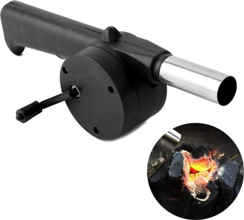Manuell grillvifte, grillvifte luftblåser blåser Ventilador grill for kullgriller utendørs camping kjøkkenverktøy