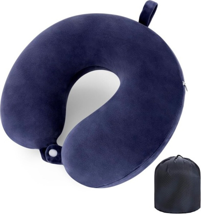 Reisepute Nakkepute Memory Foam Reiseputer Hodepute for Fly Biler Tog Kontorreiser Essensielle flyputer for en lang tid Navy Blu Navy Blue One Size