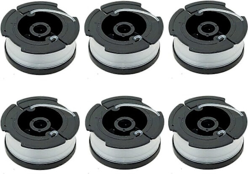 Pakke med 6 spoler A6481 A6485 for Black Decker gresstrimmer