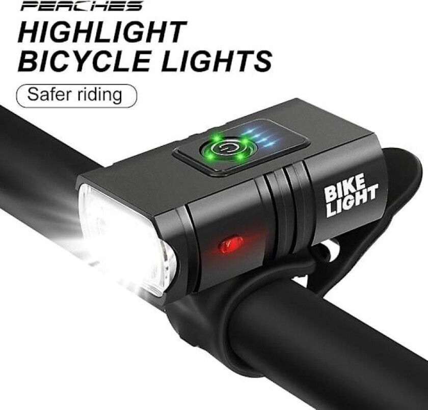 T6 Sykkellykt Foran 1000 Lumen Sykkellykt Kraftig Lommelykt Sykkelbelysning Frontlykt USB Oppladbar Lampe Mtb Tilbehør