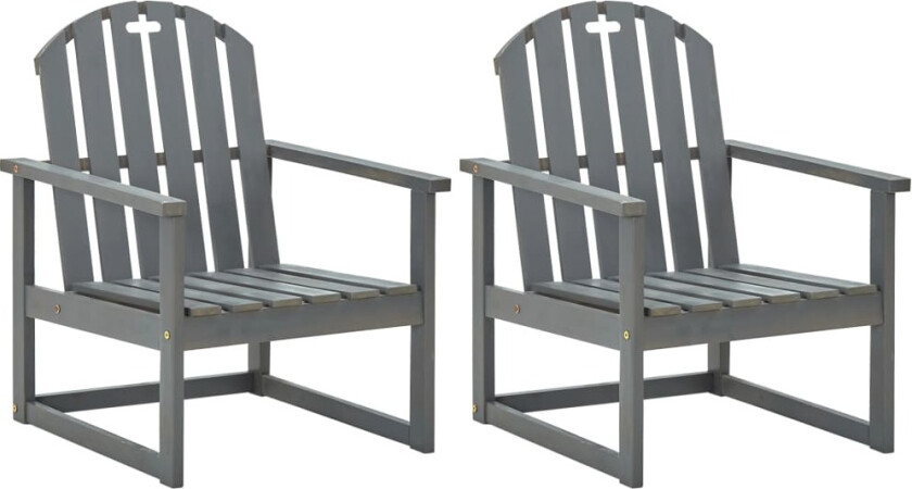 Hagestoler 2 stk grått heltre akasie