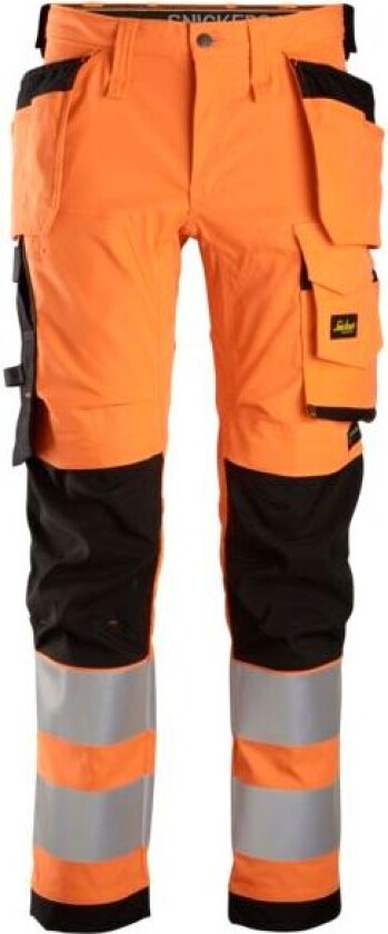 Arbeidsbukse high-vis oransje/sort str 58