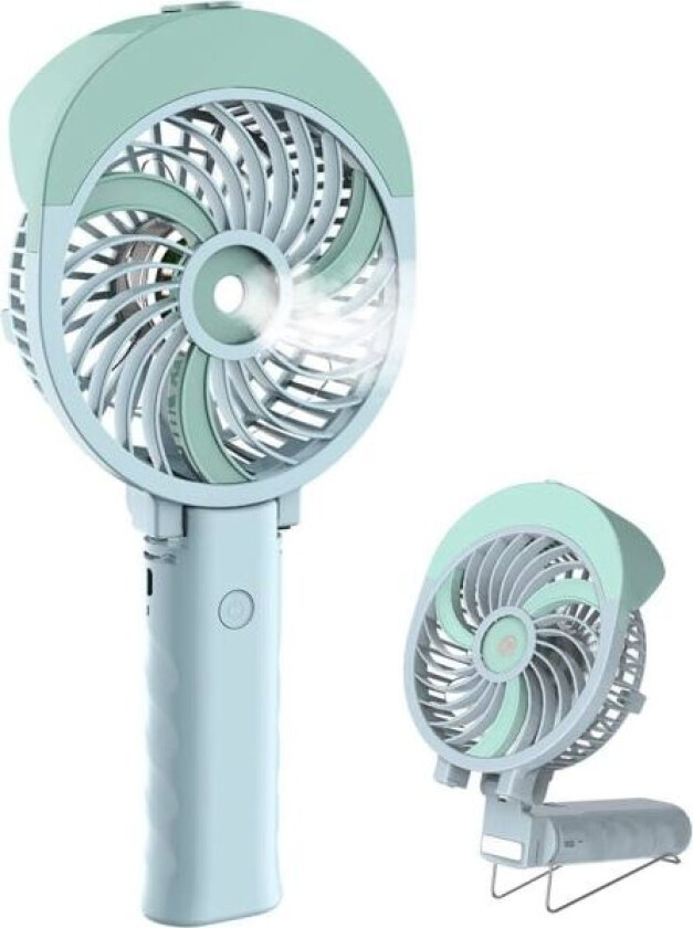 CDQ håndtåke vifte atomizing vifte mini håndholdt lomme vifte sammenleggbar vifte USB oppladbar bærbar kjøler for reise/camping/utendørs