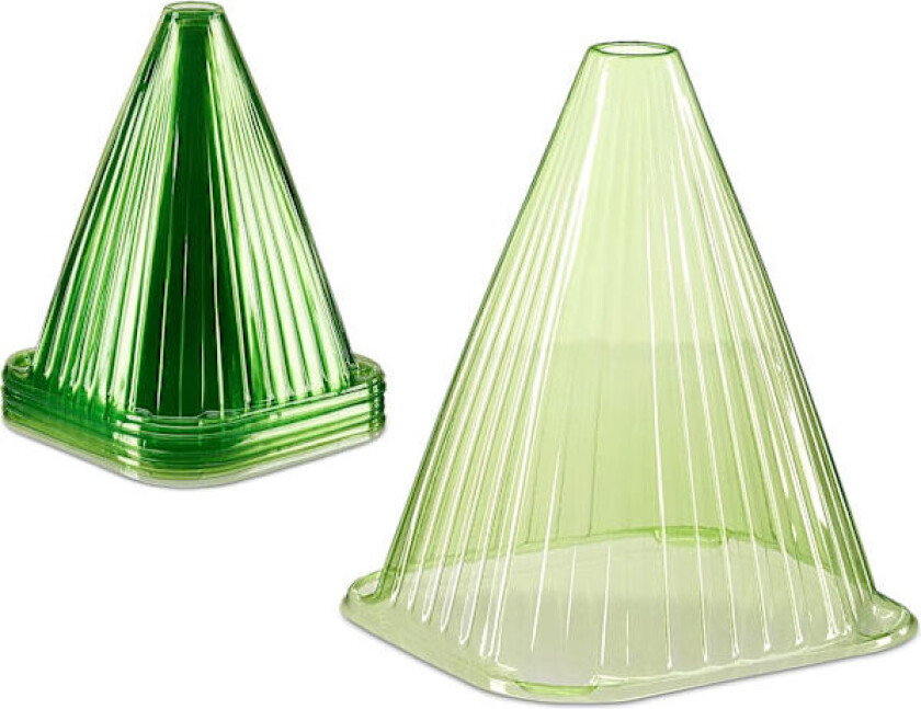 Sett med 20 Mini Drivhus for Planter, Beskyttelse mot Kulde, Snegle og Fugler, PVC, Grønn