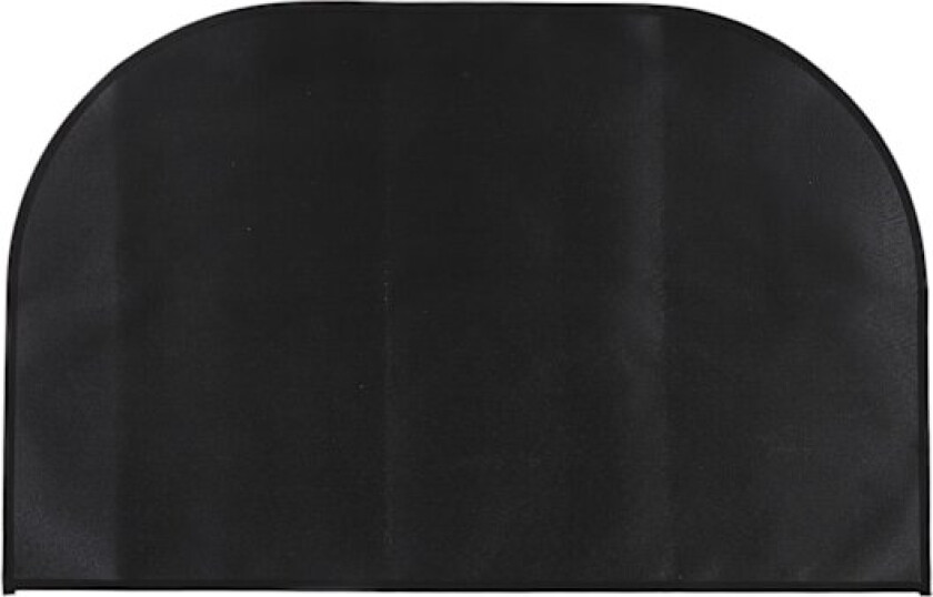 Brannsikker matte for bålpanne - Isolerende, varmebestandig, sammenleggbar under grillmatte for peis, utendørs camping, svart