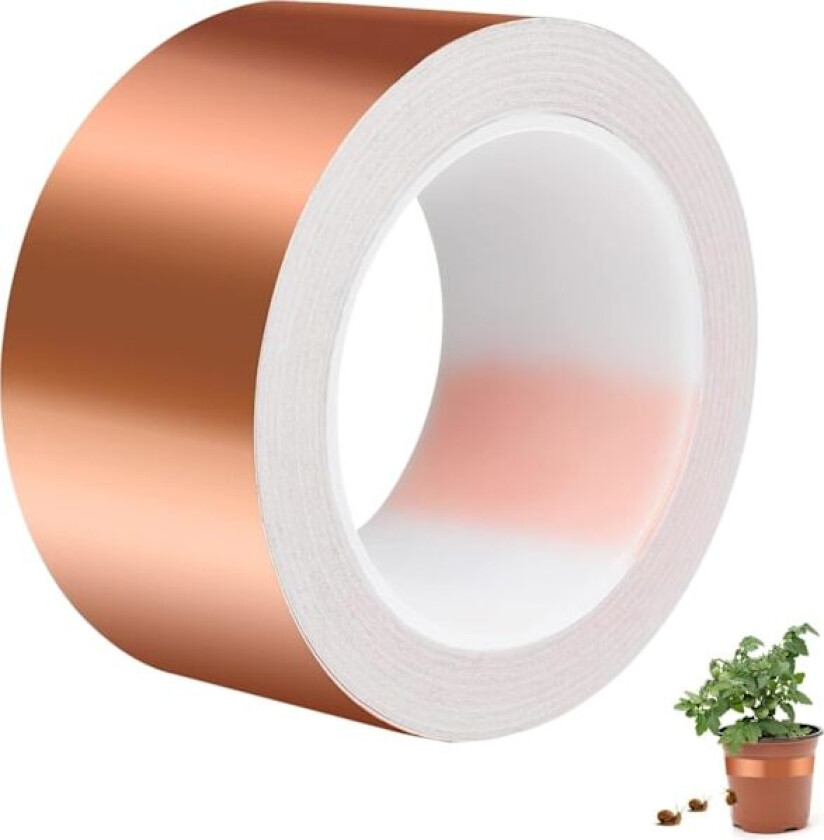 Recitem Kobbertape Mot Snegle 50mm x 20m, Snegleforsvarstape For Planter, EMI-Skjerming 50 mm wide