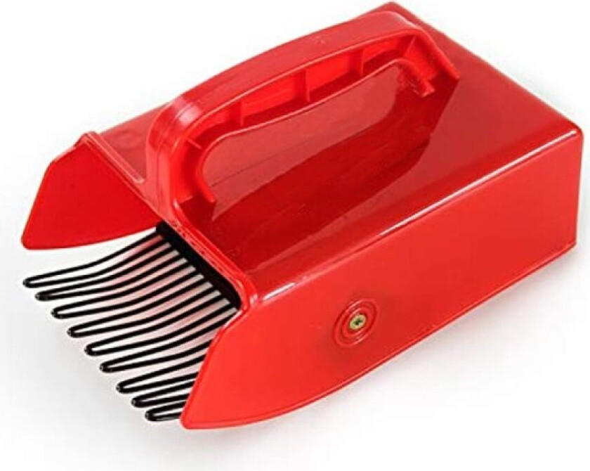 (rød, 24 x 14 cm) Blåbær- og bjørnebærkam, bærplukker med metallkam