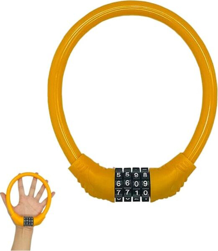 1 stk. Mini sykkellås Tilbakestillbar Mini sykkellås Sykkellås wit