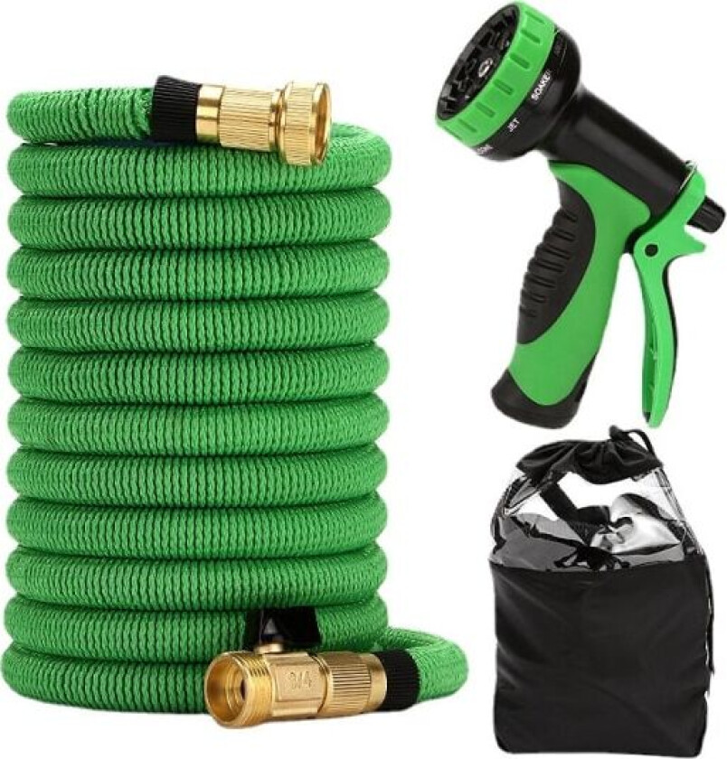 9 funksjon hageslange 7,5/15/22,5/30M teleskoprør bilvaskepistol 25ft