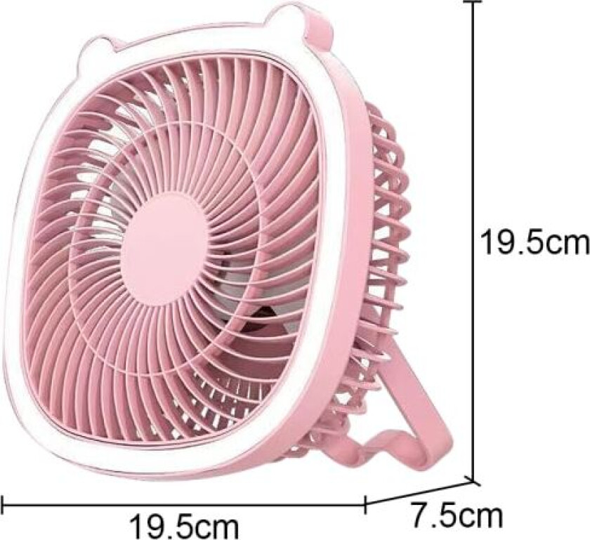 IG Fläkt, liten vifte med sterk luftstrøm Stille for kontorrom rosa