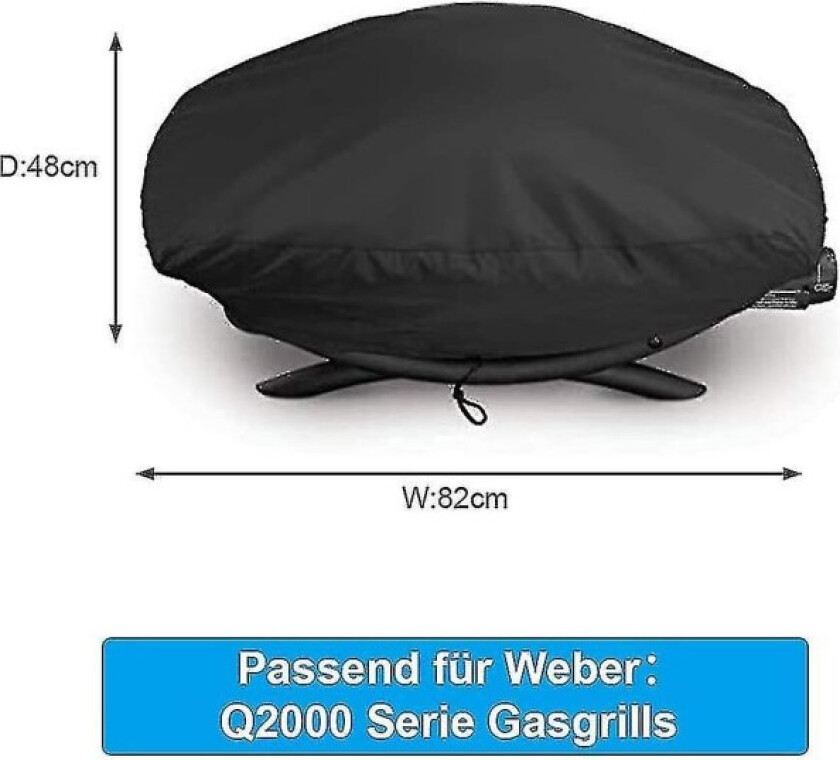Trekk for Weber Q2000 / Q2200 / Q200 Grill, Grilltrekk Vanntette For Weber Db