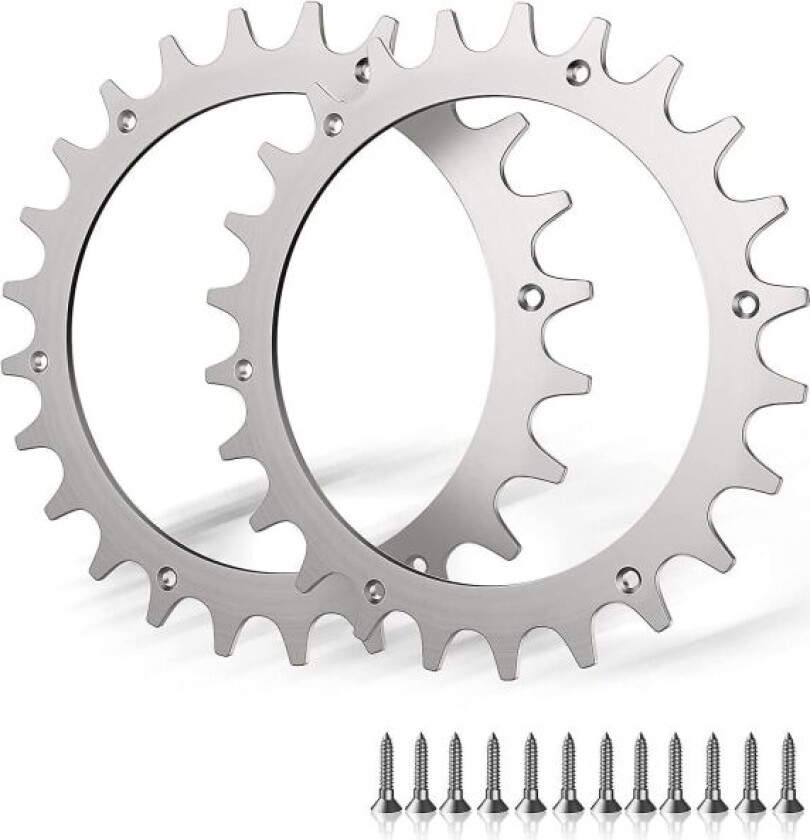 2 x Premium rustfrie stålspikes for Worx S/M-modell, 2X rustfrie stålspikes med skruer for bedre trekkraft, robotgressklippere med hjulstørrelse 205 mm