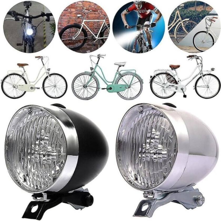 Klassisk Vintage LED Sykkellykt Sykkel Retro Lys Frontlykt