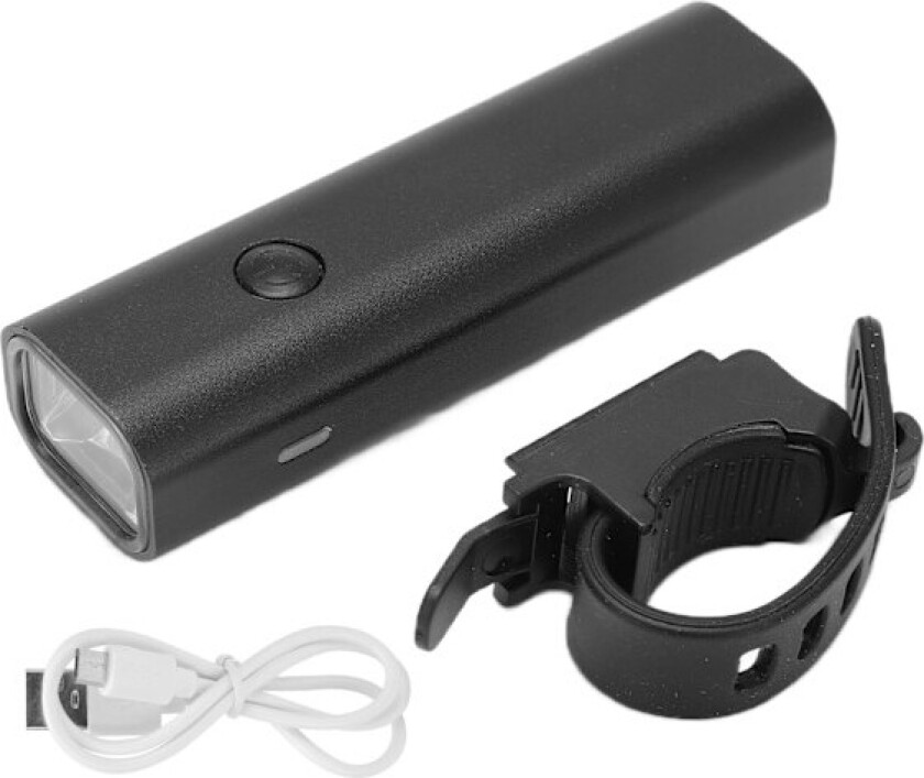 Sykkellykt i aluminiumlegering med 4 moduser, vanntett frontlykt for sykkel med datakabelbrakett for camping, fotturer og sykling