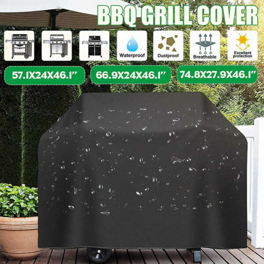 Heavy Duty BBQ-trekk Vanntett Grillbeskytter Utendørs M(150*100*125Cm)