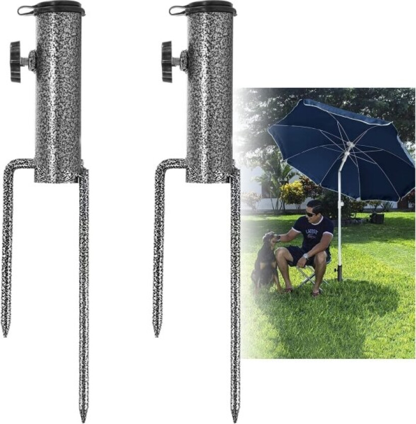 2 stk. Parasollanker Parasollholder, Elastisk Justerbar Parasollfot