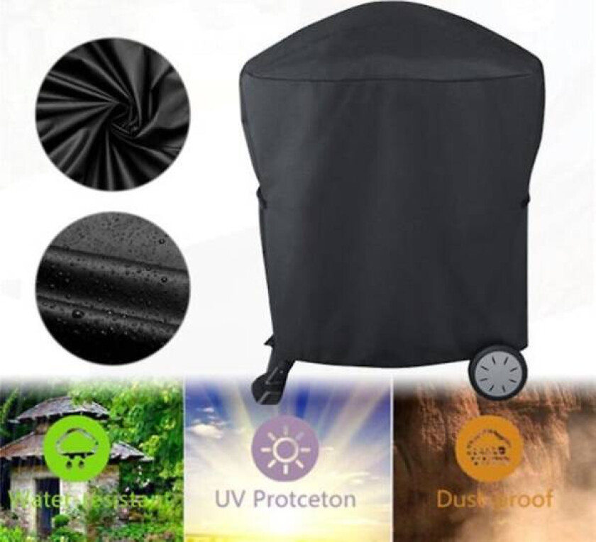 Rund grilltrekk 30 tommer lite røykertrekk, kraftig vanntett utendørs grilltrekk dB