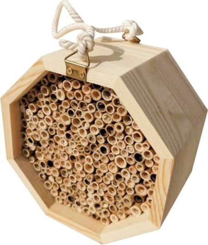 Mason Bee House - Håndlaget naturlig bambus biehus tiltrekker fredelige bier