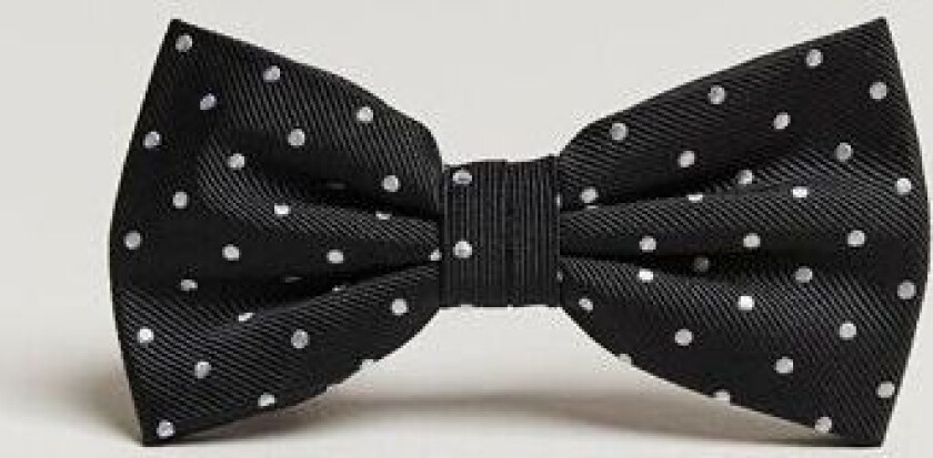 Dot Pre Tie Silk Black/White