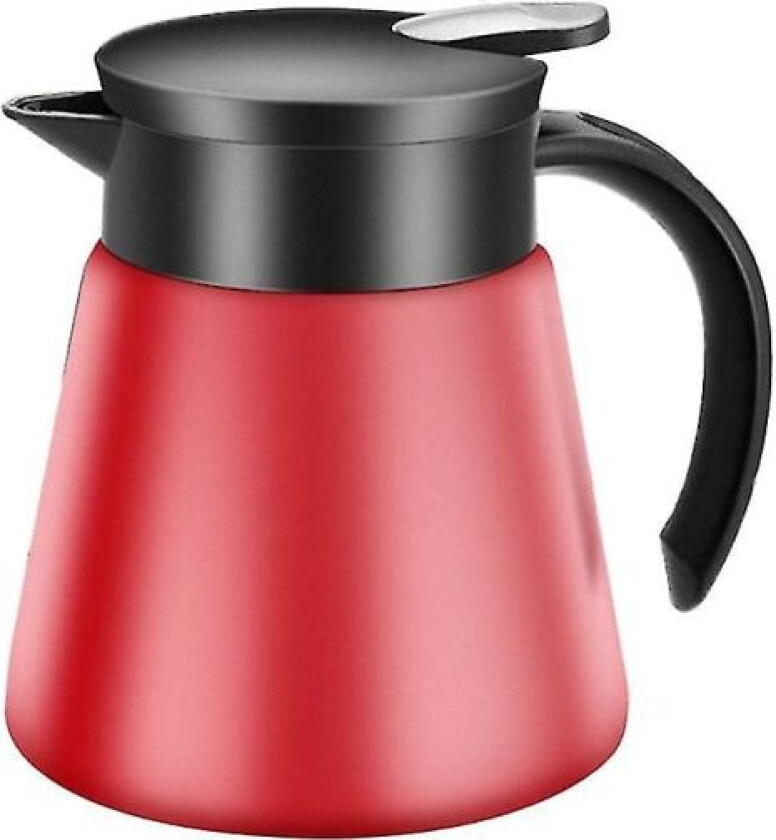 680/880 ml dobbelvegget vakuumflaske i rustfritt stål, isolert kaffekanne Termos Melk Te Vannkanne Vannkoker Red 680ml