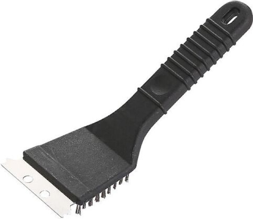 Kort grillbørste-renser med skvis, svart