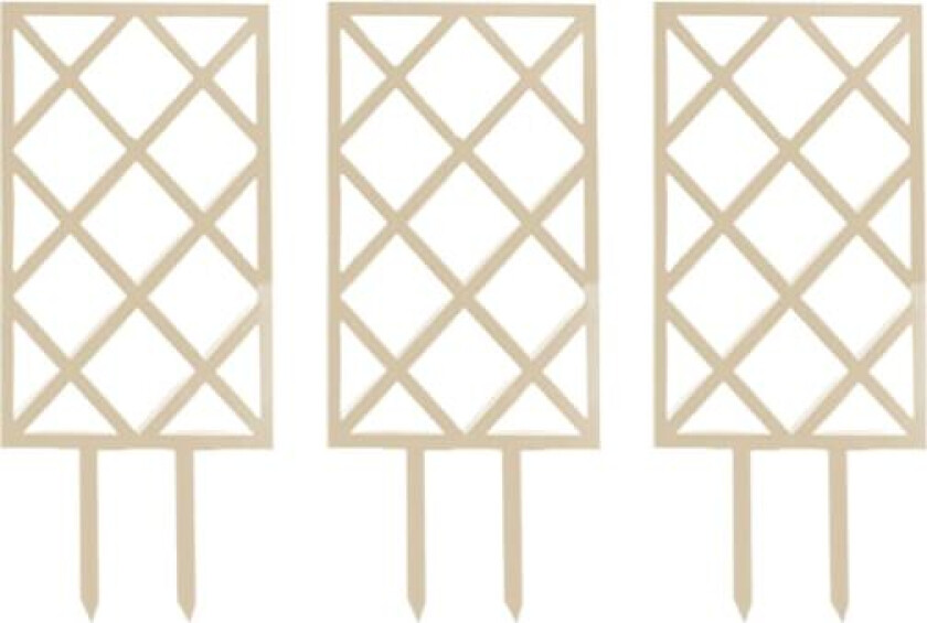 3 små tre-trellis for innendørs planter, egnet for