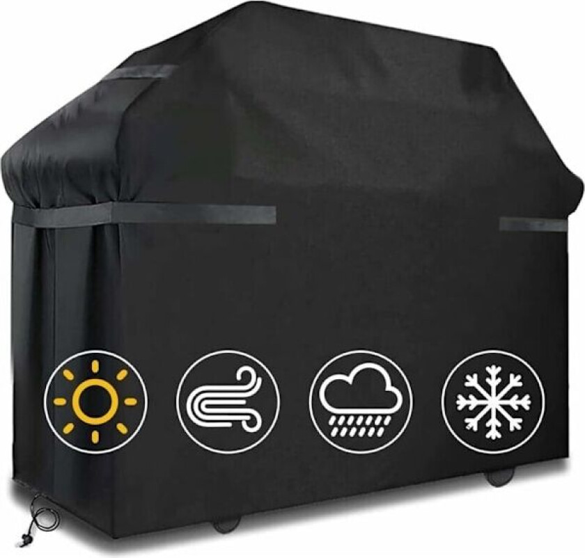 REMAKE Grilltrekk Vanntett Grilltrekk Vindtett, Rivfast Grilltrekk med Stropper og Oppbevaringspose (145x61x117cm)..