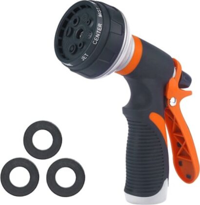 Høytrykks vannpistol, bilvask vannpistol - 8 funksjoner, 1 pakke