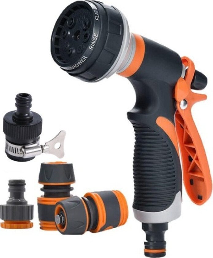 Hageslange Spray Gun, 8 Justerbare Mønstre Hageslange Spray Gun