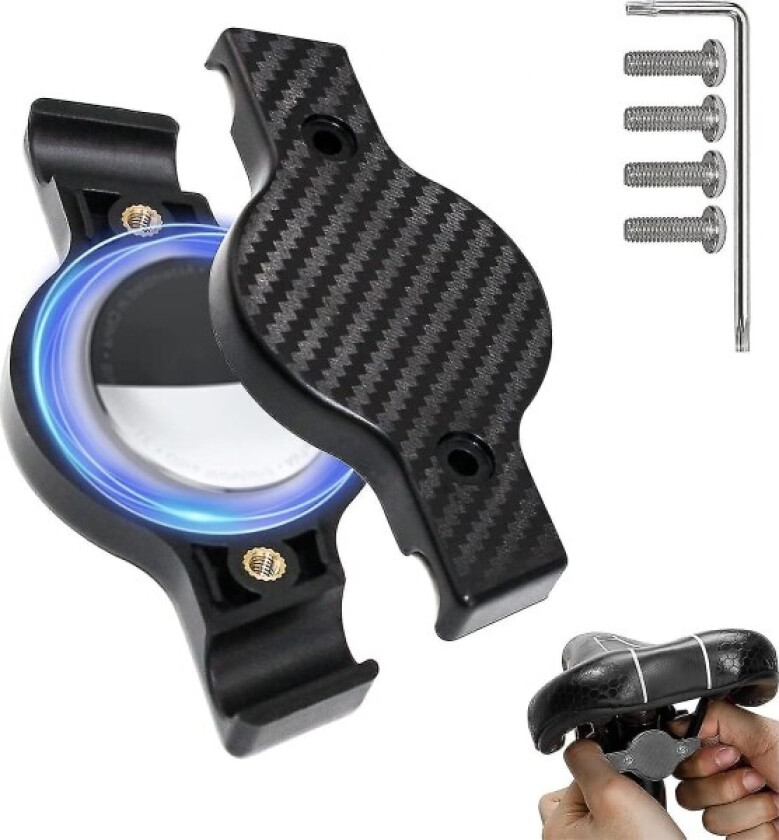 For Airtag sykkelholder, tyverisikring Air Tag sykkelholder, Airtag terrengsykkel tyverisikringsbeskyttelse med skruer og verktøy(1 stk)