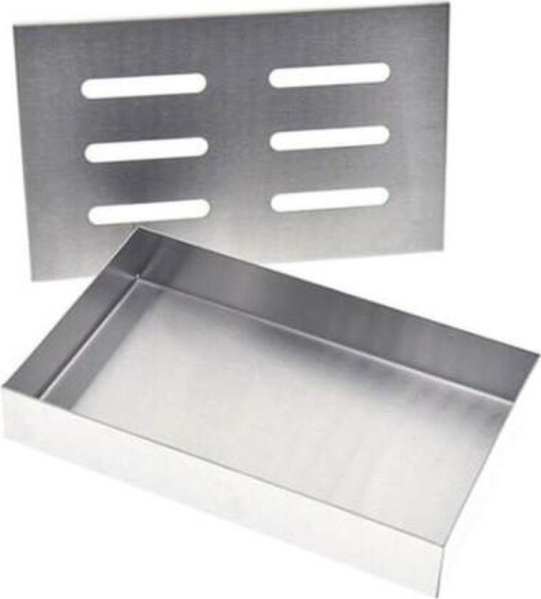 Utendørs Grill Røykeboks i Rustfritt Stål for Grillkull, BBQ Kjøtt Røyker med Avtakbart Lopp, Grilltilbehør