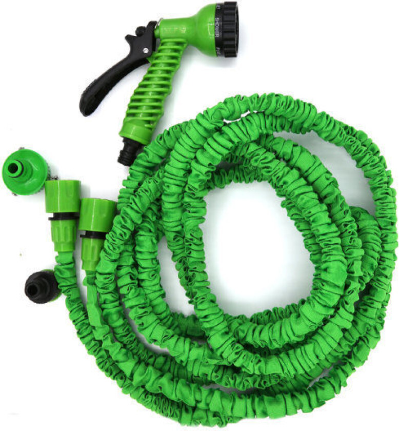 Utvidbar vannslange med dyse 5-15 meter