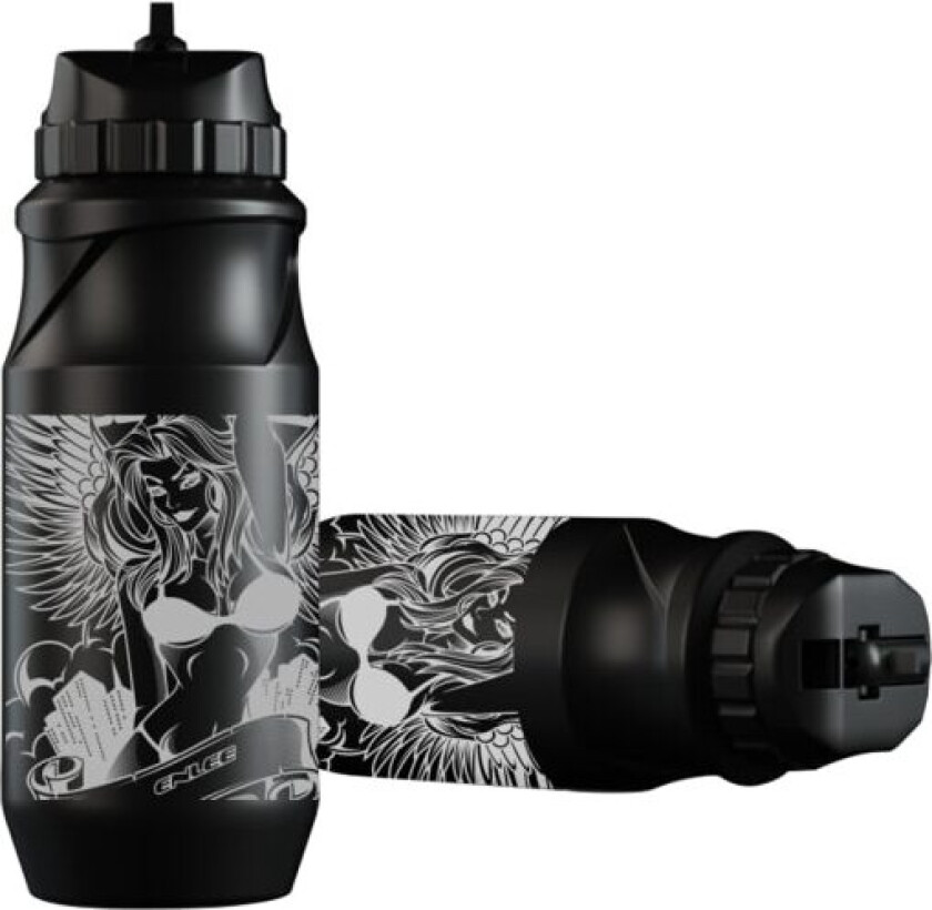 Sykkel Vannflaske 650ml Utendørs Sport BPA-Fri Plast Vannbur MTB Kalebassen Sykkel Kanne Sportsflaske Svart - A