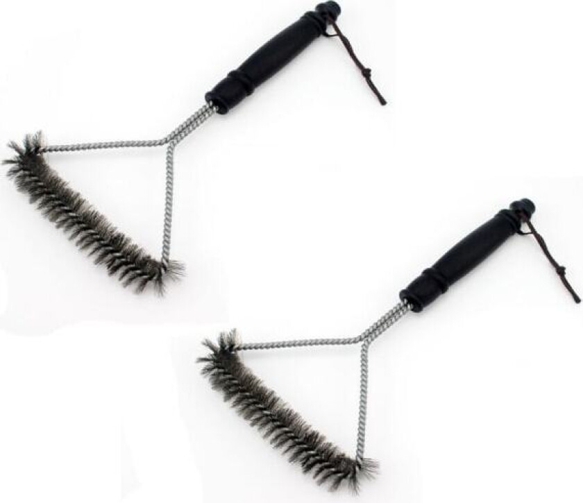 Grillbørste i rustfritt stål - Børster for rengjøring av alle griller raskt og effektivt 30x17cm 2 stk