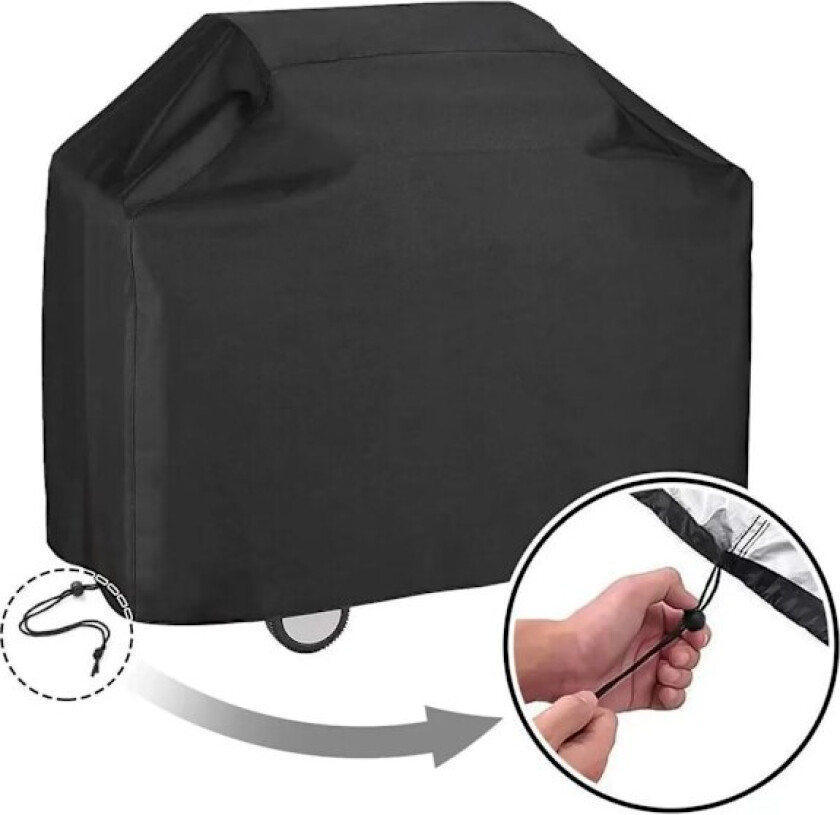 Grilltrekk grillbeskyttende trekk grill gassgrill grilltrekk regnbeskyttelse beskyttelsestrekk presenning utendørs grillbeskyttelse (148*61*122cm)